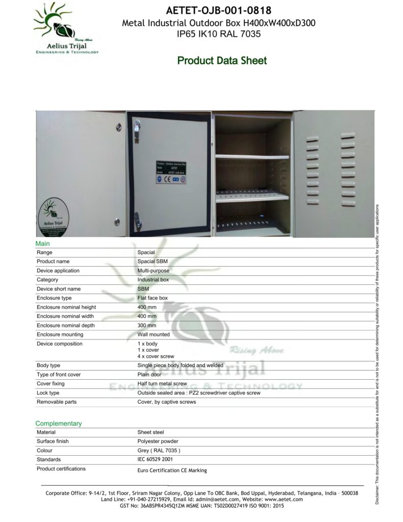 AETET -IP65 CE Certified